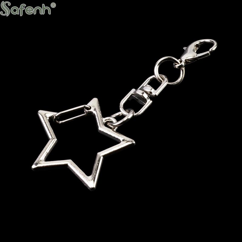 30Pcs Unique Alloy Star Keyring Pendant Star Shaped Clasp For DIY Projects