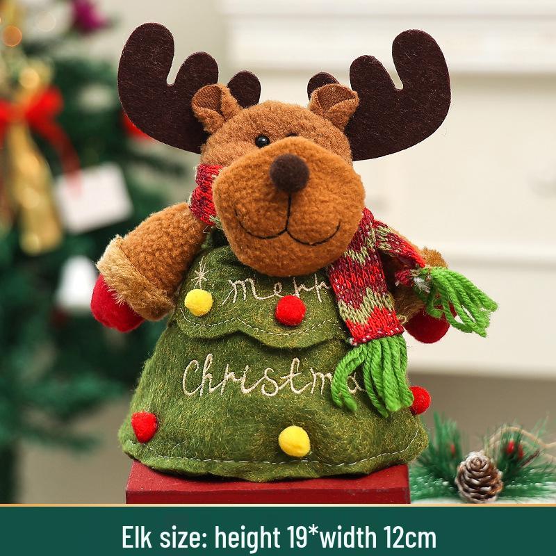 Christmas Gift Bags: Kids' Cartoon Candy & Apple Decor In Santa & Tree Shapes