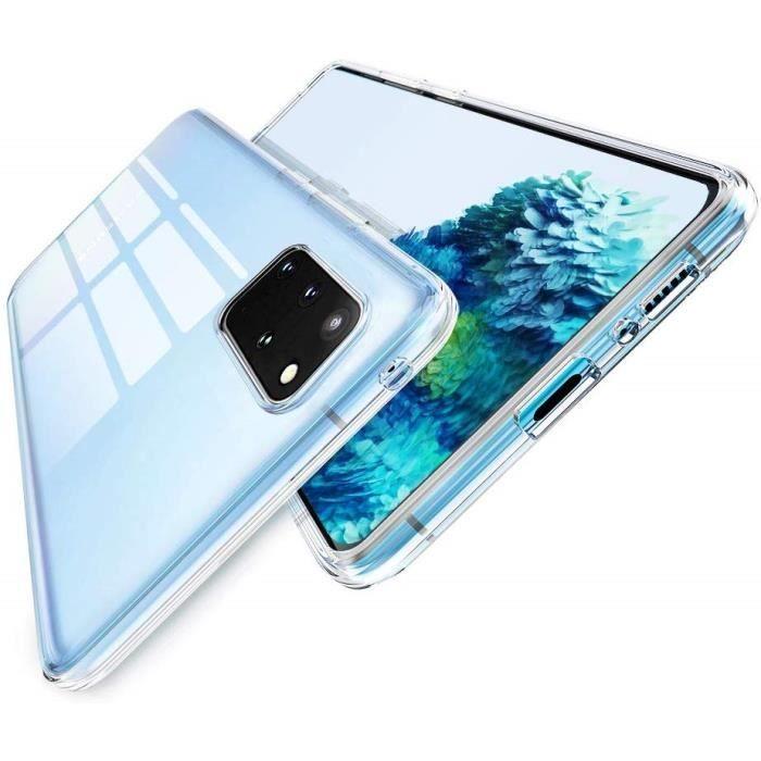 Coque de protection - Phonillico® - Samsung Galaxy S20 PLUS - Silicone Souple - Verre Trempé - Noir