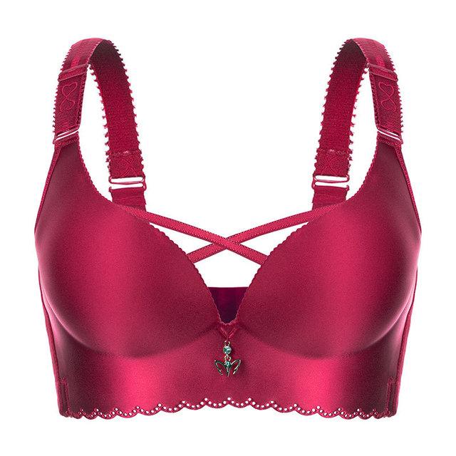 Sexy Push Up Bra Plus Size Lingere Underwear Women Pink Bra Large Big Size Ladies Wire Free Bralette Seamless Brassiere Fashion