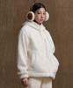 Chasecult Unisex Fleece Boa Hooded Zip-Up Jumper - Ivory