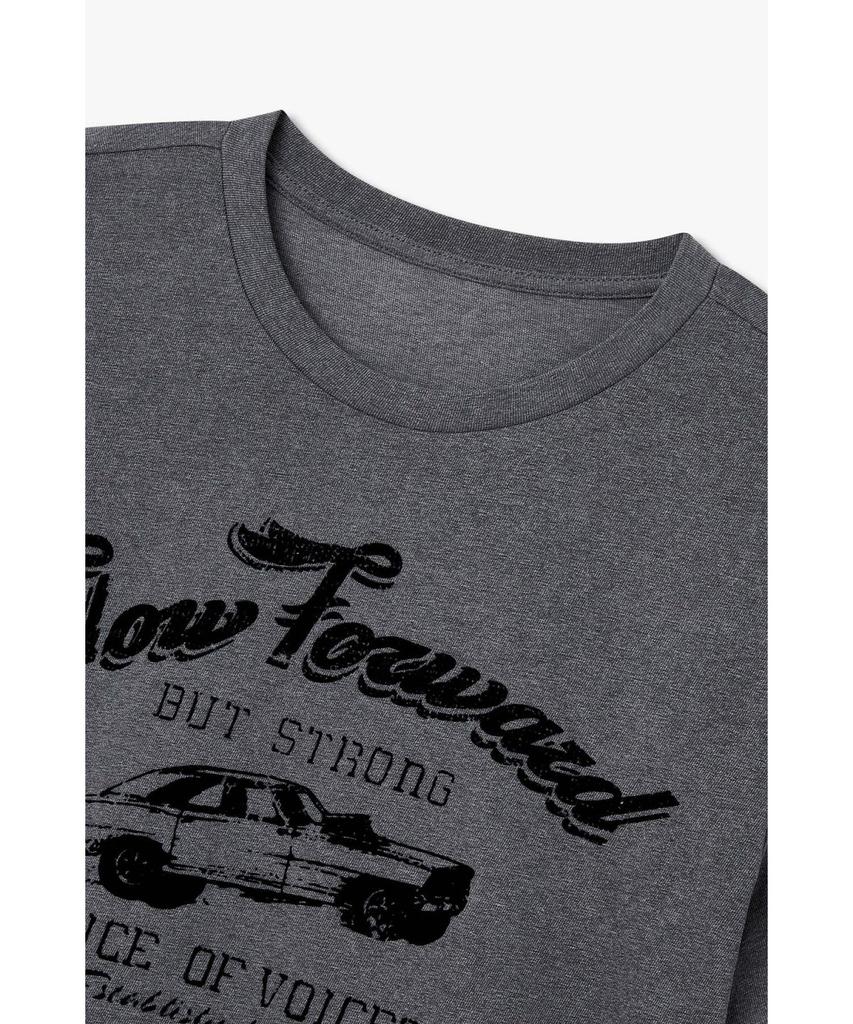 Bobeu Racing Graphic Pigment Washed T-Shirt_Charcoal 7156240005