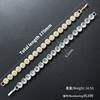 Light Luxury 8.5Mm Wide Classic Round Diamond Splicing Bracelet Necklace Personalized Hip Hop Round Set Vl590-591
