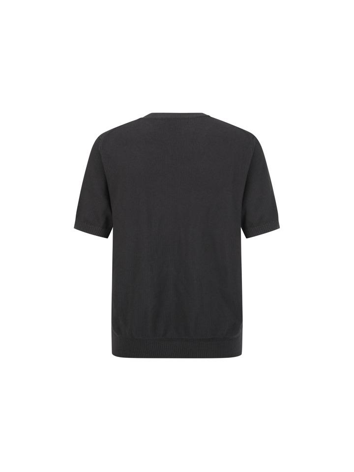AND Z Men'S) Fine Texture Round Neck Short Sleeve Knit_Bzf2Er1103Gr