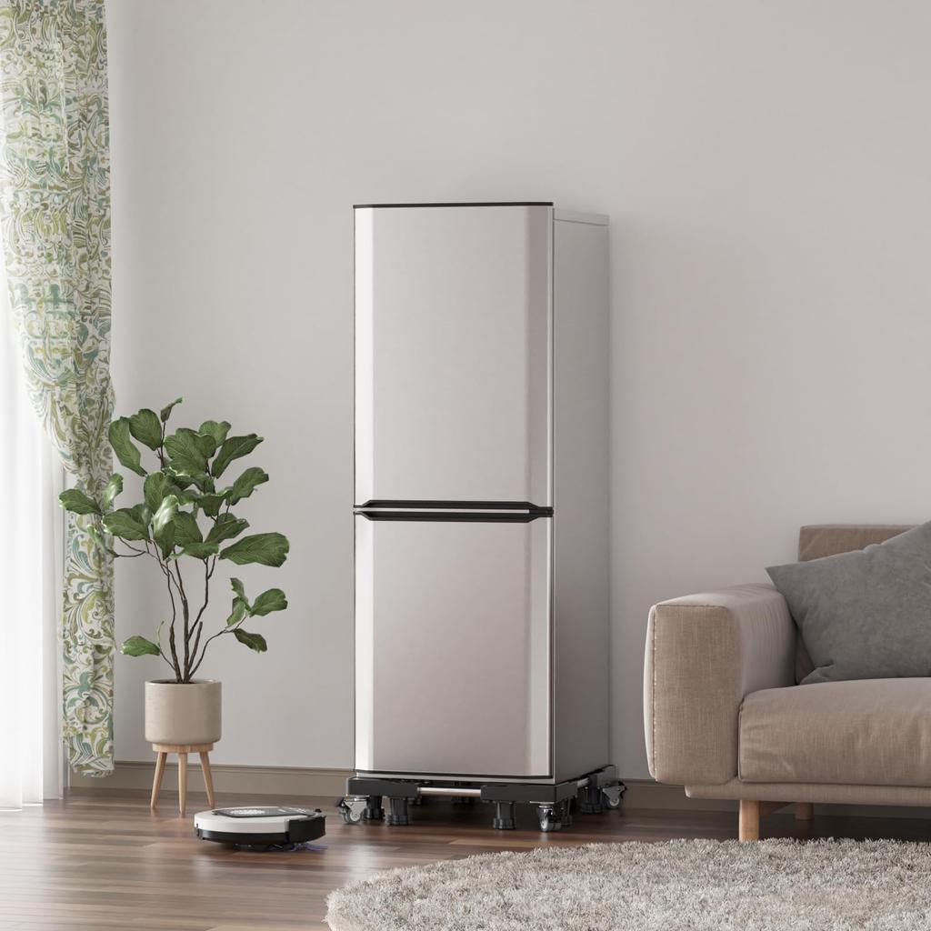 DEWEL Washing with Measuring 8 8 Telescopic Washing Machine Pan and Drain Width and Vibration and Noise Warranty Machine/Refrigerator Stand,