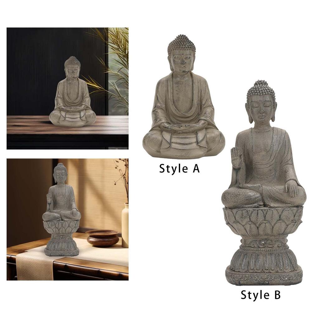 Buddha Statue Gift Fengshui Buddha Ornament for Living Room Desktop Indoor