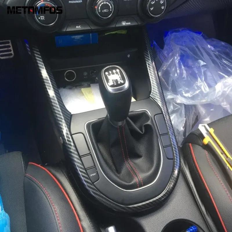 For Kia Forte Cerato - 2024 K3 - Carbon Fiber Gear Shift Box Cover Trim Molding Decoration Frame Car Accessories