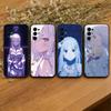 ReZero Emilia Phone Case For Samsung S25,S24,S21,S22,S23,S30,Ultra,S20,Plus,Fe,Lite,Note,10,Black Cover