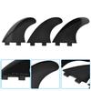 Tri Fin Thruster Set Nylon Plastic Surfboard Fins FCS Single Head Fins Surfboard G5 (Black)