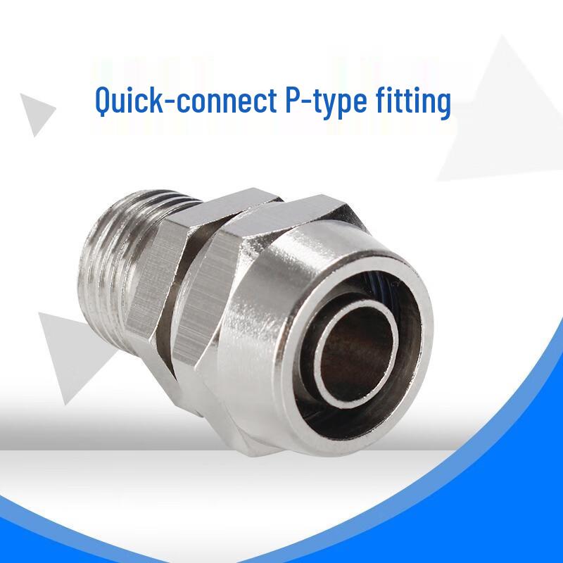 Nickel-Plated Copper Quick-Twist Straight Connector