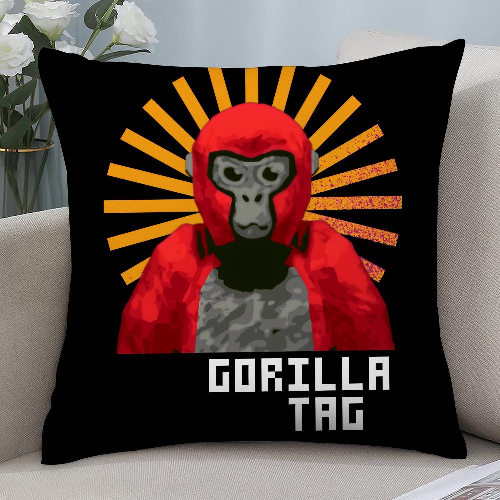 Cool G-Gorilla Tag Pillow Case Short Plush Pillow Covers Sofa Decorative Gift Home Double-sided Printing Cushion Cover