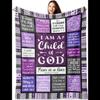I Am a Child of God Throw Blanket X Religious Gifts for Women Girls Christian Catholic Confirmation Baptism Birthday Home Textil