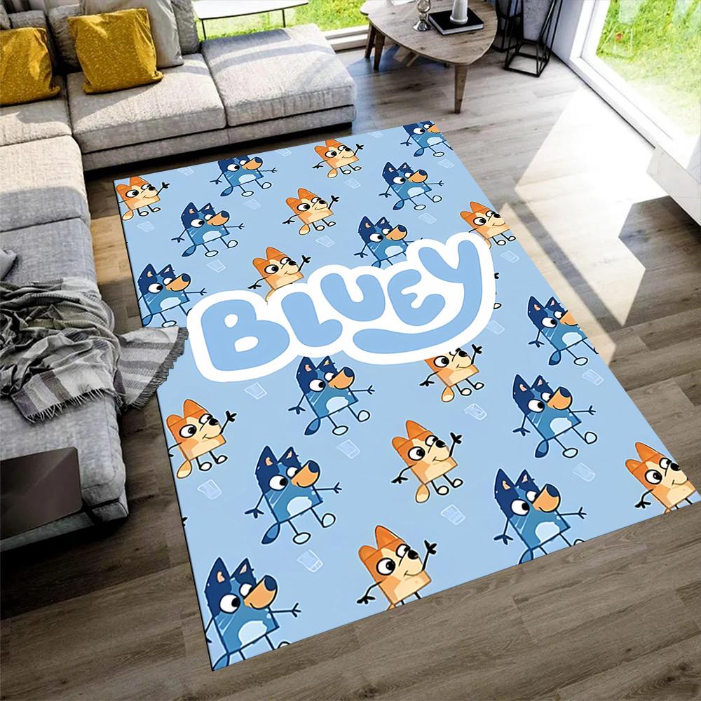 Bluey Fever Adventure Floor Rug Office Rug Perfect for Living Rooms Kitchen Bedrooms Foyer Antislip Carpet Office home decor Best for Christmas
