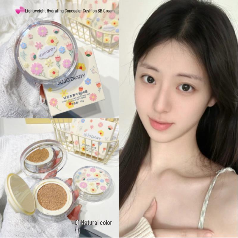 JOJO DIARY Легкое Перо Мягкая Туманная Подушечка Консилер: Увлажняющий, Стойкий, Не смазывающийся, Устойчивый к затеканию в морщинки, Водостойкий, Влагостойкий BB-крем.