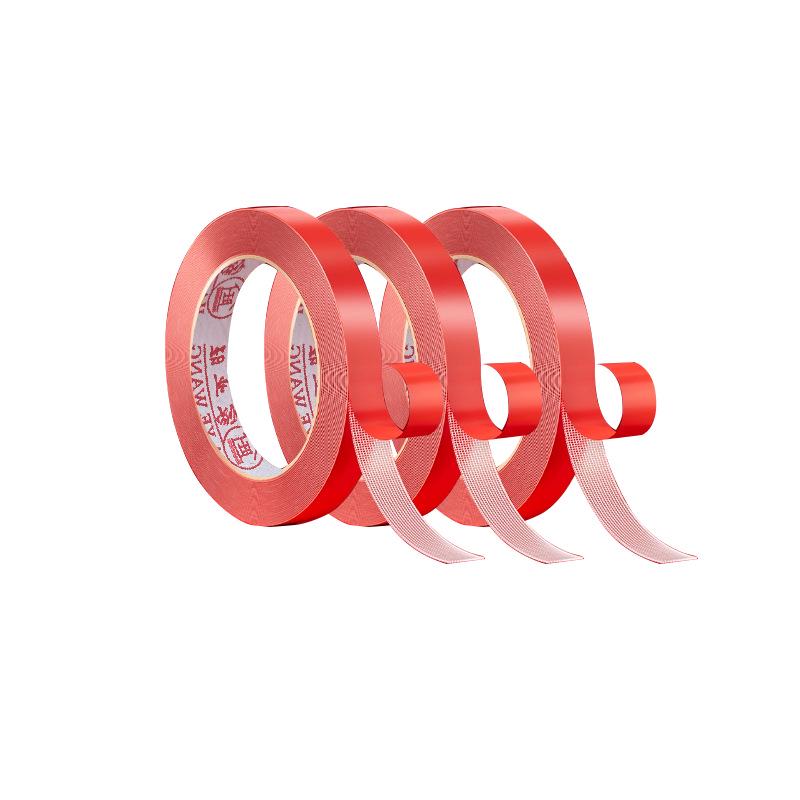 Traceless Double-Sided Red Tape for Spring Couplets, Strong Adhesive, High Viscosity, Easy to Tear and Stick, No Residue.