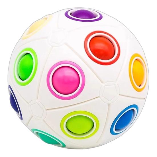 Cube Toy Stress Relief Puzzle Ball Rainbow Color Matching Cube Toy Develops Concentration Logical Thinking Intelligence Puzzle Toy