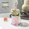 GOOM Color-Blocked Stainless Steel Coffee Tumbler with Straw (Random Color Shipping)