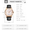 Men's Watch, Simple and Stylish, Classic Brown Leather Strap, Waterproof, Business Analog, White, Perfect Gift for High School Students