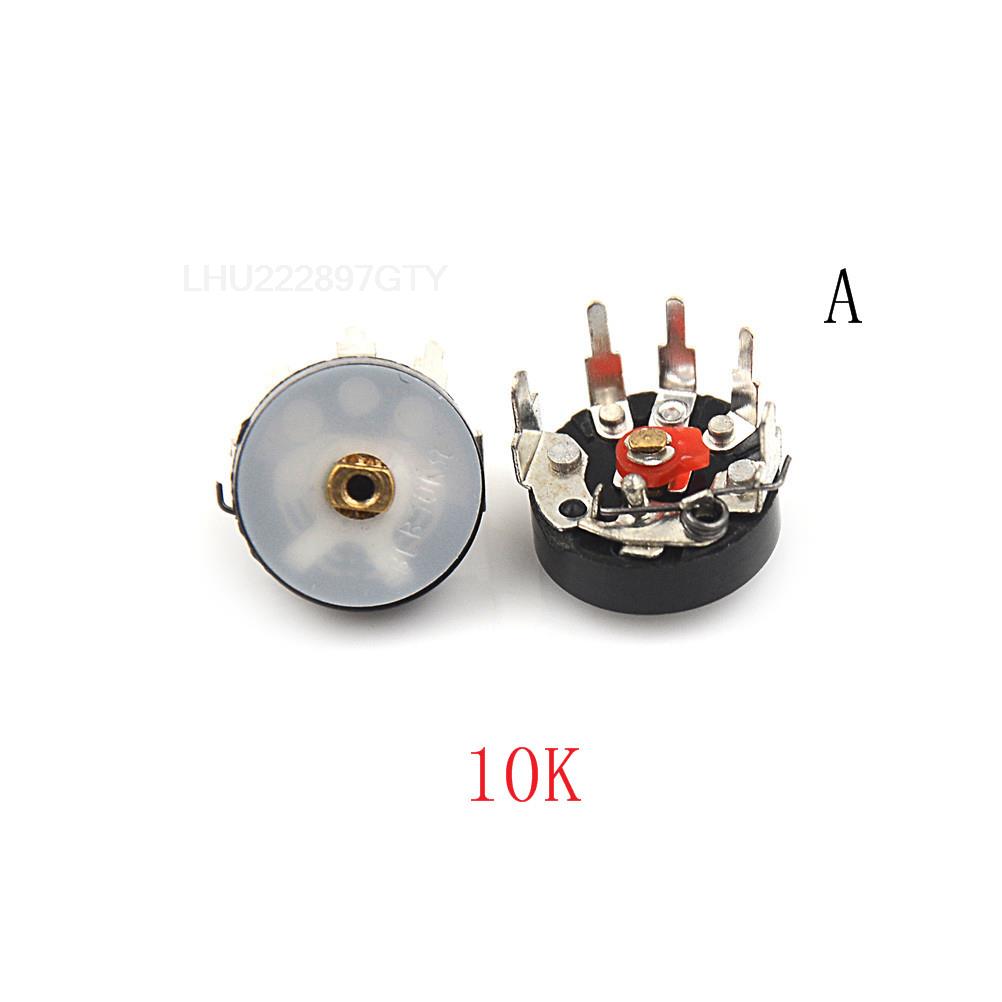 10 Pcs Straight Angle Radio Potentiometer RV12MM B503 B50K Power Amplifier Volume Potentiometer With Switch