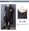 Summer Loose Fit Pleated Batwing Shirt Dress