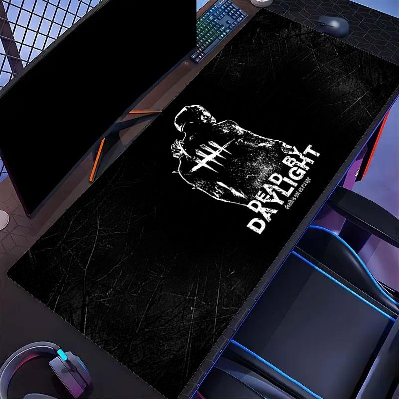 Dead by Daylight Großer Gaming-Tischunterlage Rutschfest Laptop Tablet Großes Mauspade XXL Matte Mini-PC-Spielmatte Mit Verriegelungskante 30cmx60cm(11.8x23.6inch) black