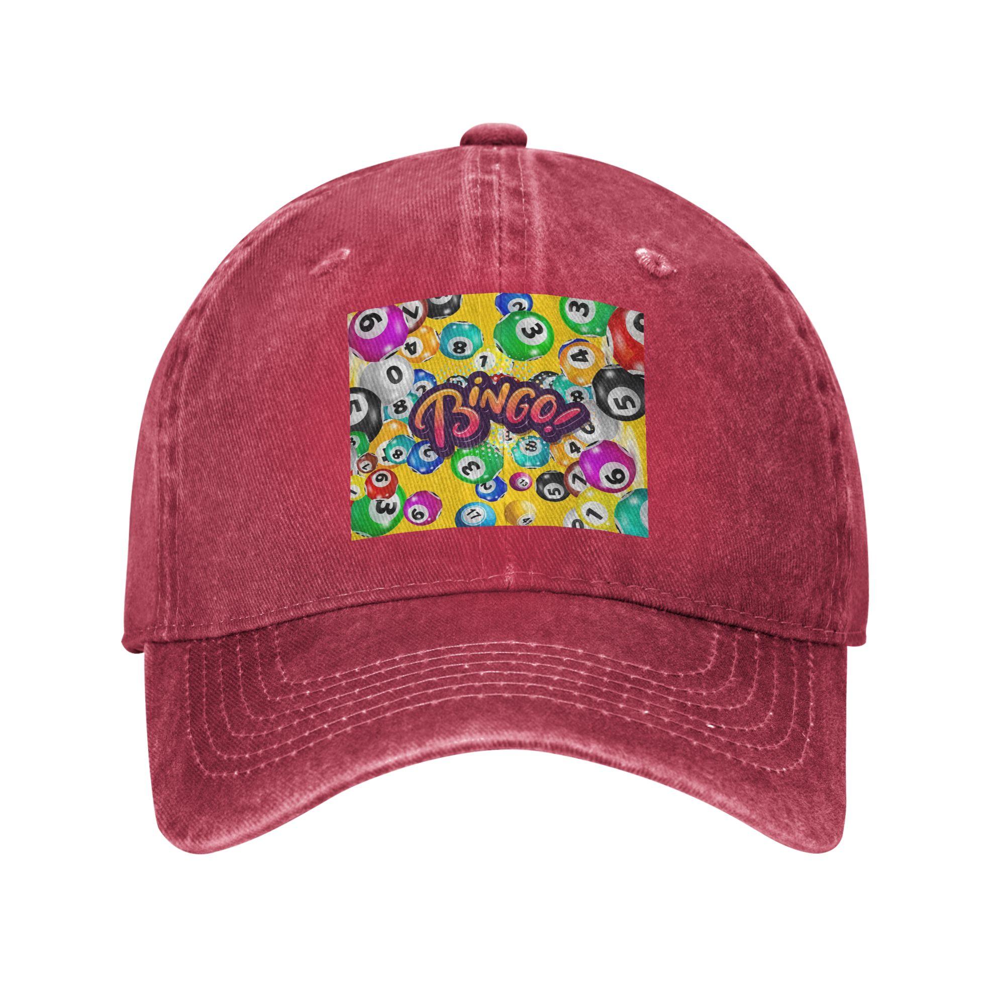 

Funny Bingo Game Baseball Caps Snapback Denim Hats Outdoor Adjustable Casquette Streetwear Baseball Cowboy Hat for Unisex One Size