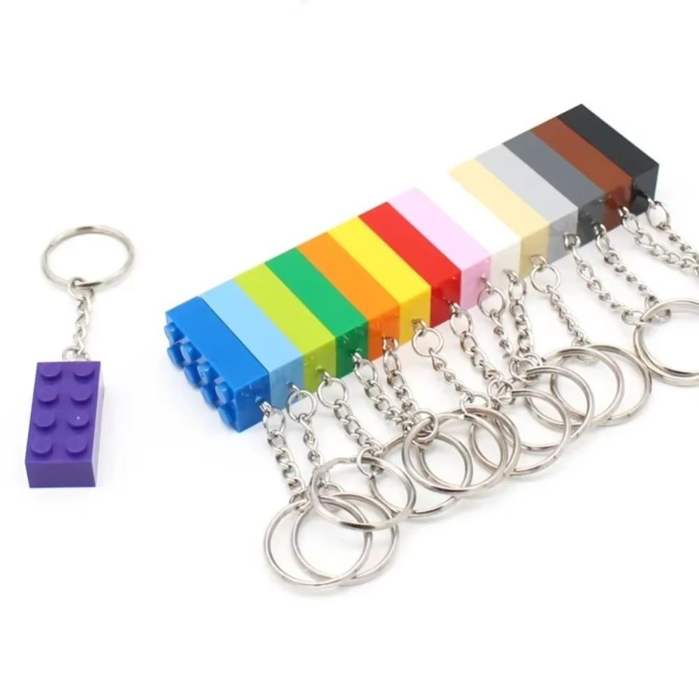 Portachiavi Colorato Fai da Te con Mattoncini Giocattolo Educativo Divertente Portachiavi con Mattoncini Giocattolo da Costruzione Giocattoli con Mattoncini da Costruzione