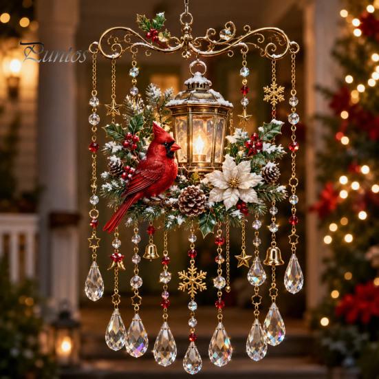 Lichtfangende Ornamente für Kamin Weihnachts-Windspiel, Acryl-Sonnenfänger für Außenbereich Garten Terrasse Dekorative Sonnenlichtfänger Deko, Hängend im Hof