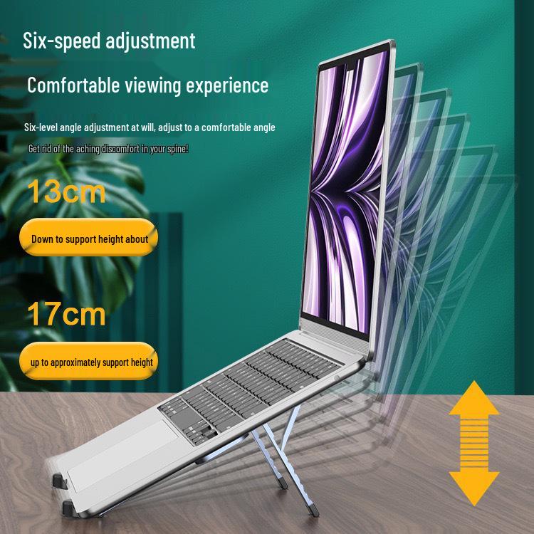 Aluminum Alloy Folding Laptop & Tablet Stand with Heat Dissipation