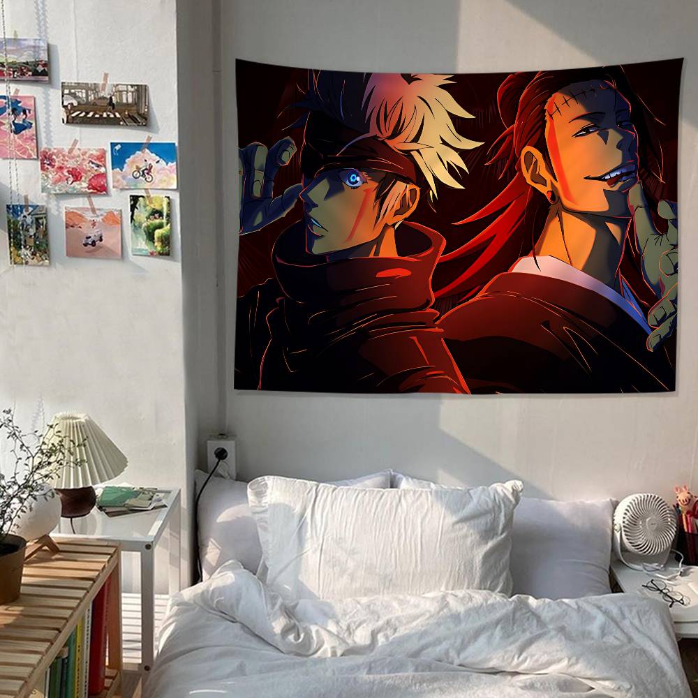 Jujutsu Kaisen Geto Suguru Printed Large Wall Tapestry Hanging Tarot Hippie Wall Rugs Dorm Cheap Hippie Wall Hanging