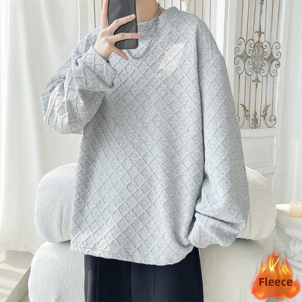 Fleece Sweater Men's Guochao Simple Thickened Thermal Jacket Winter Loose and Versatile Couple Clothing Fleece Jacket Men