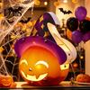 DIY Art Kits for Home Gardening Halloween Lantern Craft Set Kids, Handheld Paper Pumpkin Ghost with LED Light Trick or Treat Party Decoration,