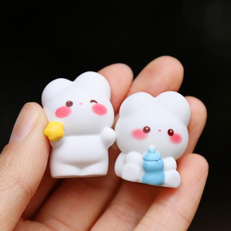 Adorable White Rabbit Figurine Blind Box - Cute Gift & Micro Landscape Decor
