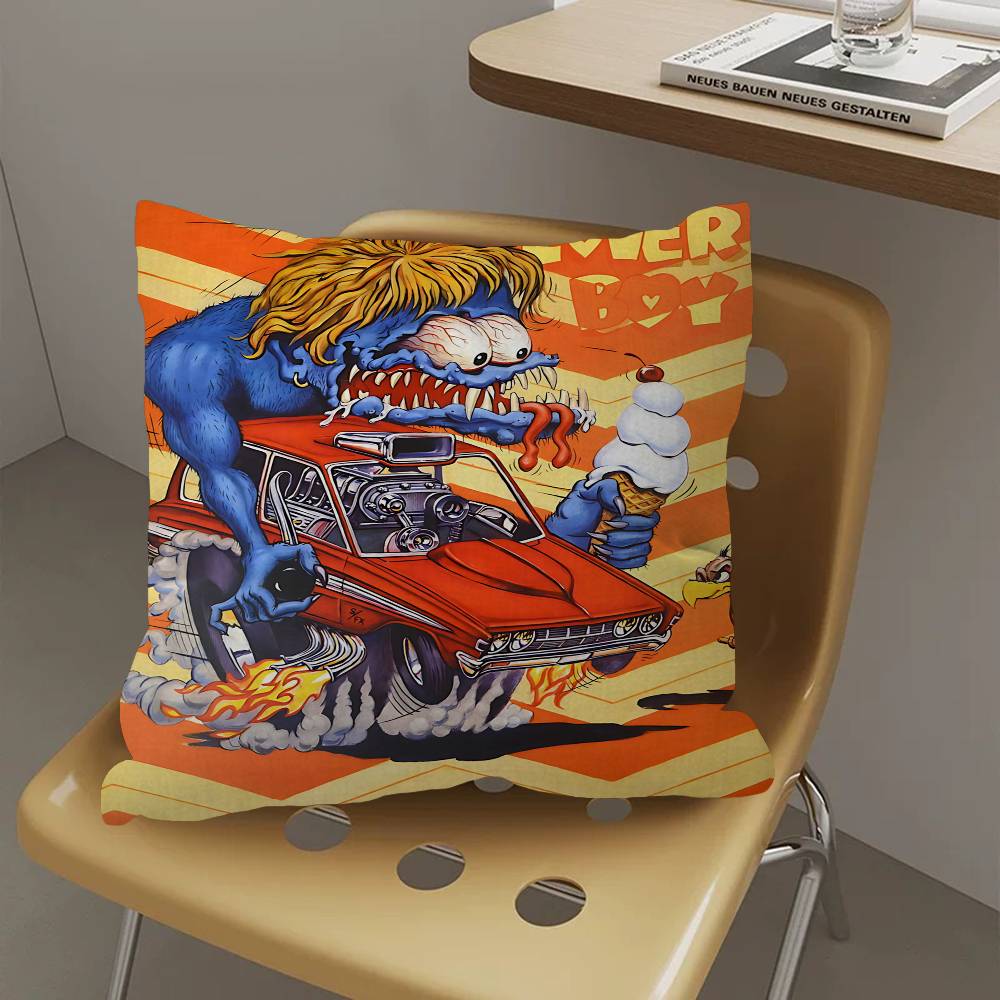 Funny R-Rat F-Fink Pillow Gift Home Office Decoration Bedroom Sofa Car Cushion Cover Case 45x45