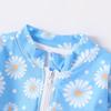 Kids Baby Girl Swimsuits Summer 2024 Floral Long Sleeve Zipper Ruffles Jumpsuit Swimwear Beachwear Bathing Suits