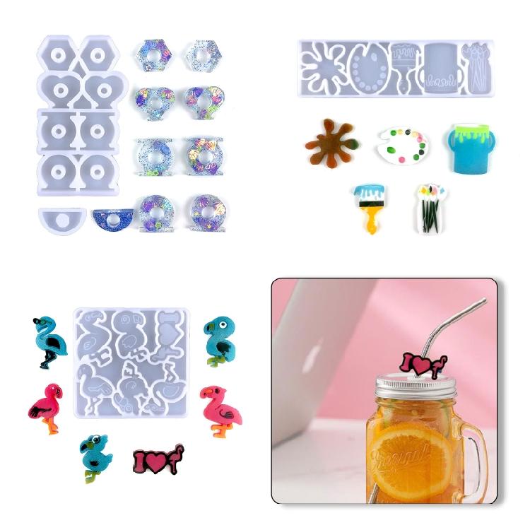 Diy Sunflower Flamingo Plate Cup Straw Decorative Silicone Mould for DIY Craft