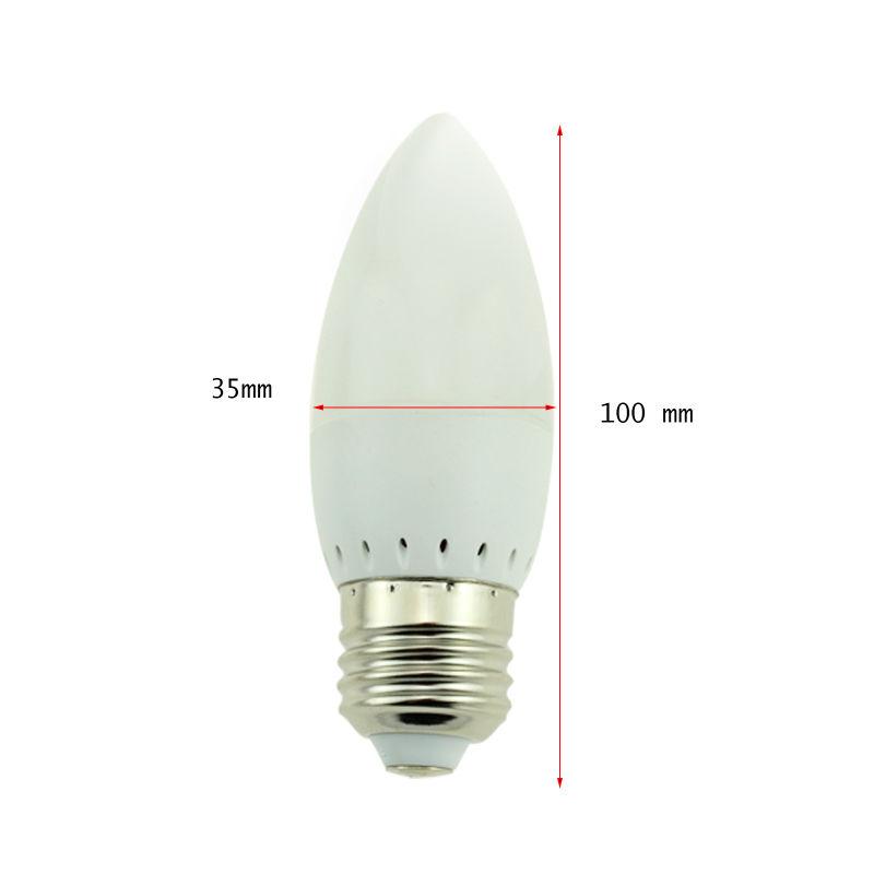 5X Led Candle Bulb E27 E12 B22 B15 E14 Kronleuchter Chandelier Plastic Light Flame Lamps Bulbs White ac220v Warm Home 3w