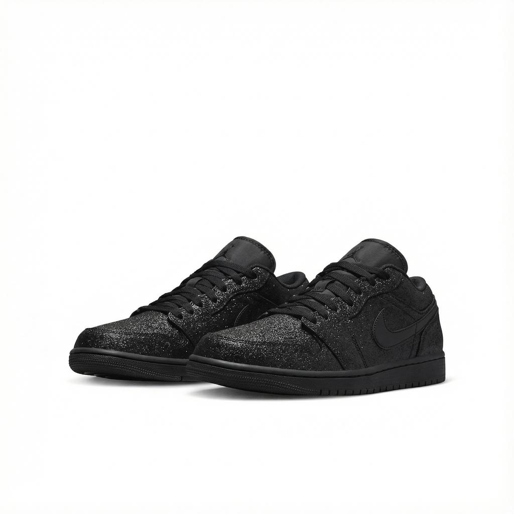 Jordan Air Jordan 1 Low top Vintage Basketball Shoes Unisex Black Diamond 553558-093(Team133-aj)