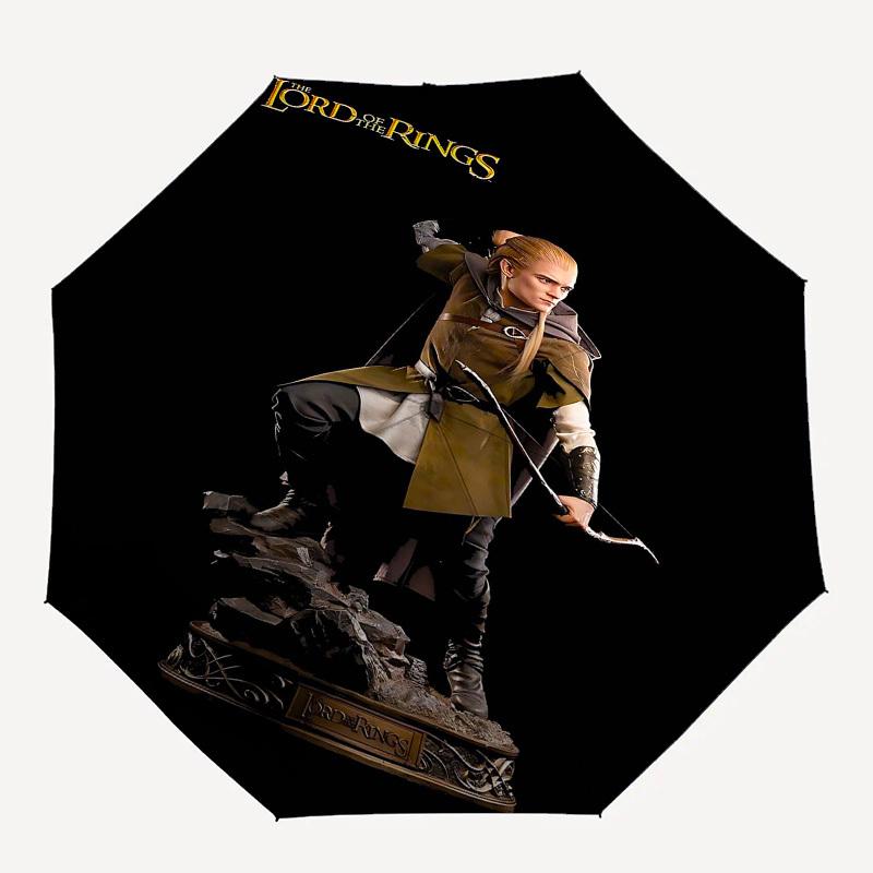 

1pc Arwen Noble, Lord of the Rings Automatic Folding Umbrella - Compact 8-Rib Design, Durable Plastic & Iron1064L