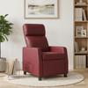 Massage Recliner Chair Wine Red Faux Leather