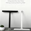 1PC Glass Surface Cleaner with Powerful Scraper, Durable Plastic and Silicone Construction, and Hooks for Hanging and Space-saving Storage.