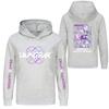 Kids' Long Sleeve Loose Pullover Letter Print Drawstring Hooded Sweatshirt