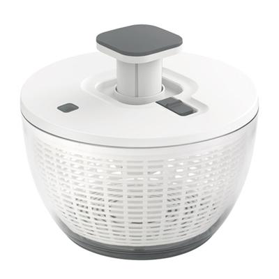 LMETJMA Secador de Ensalada QuickPush Grande 6.3QT Lavador Secador Colador Escurridor de Verduras con Bol para Ensalada con Drenaje y Colador JT400