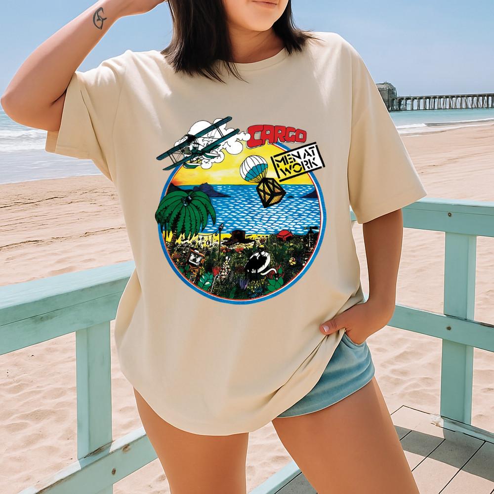 

Men at Work 034Cargo034 Vintage 80s Rock Band T-Shirt – Unisex S-5XL Unisex T-Shirt XXXXL