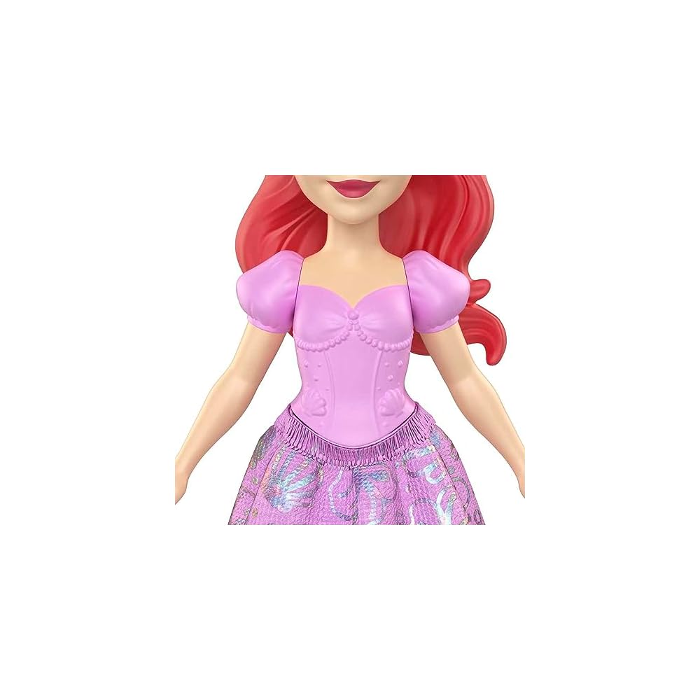 Mattel Disney Princess Ariel Mini Doll with Dress-Up Accessories for Ages 3 and Up