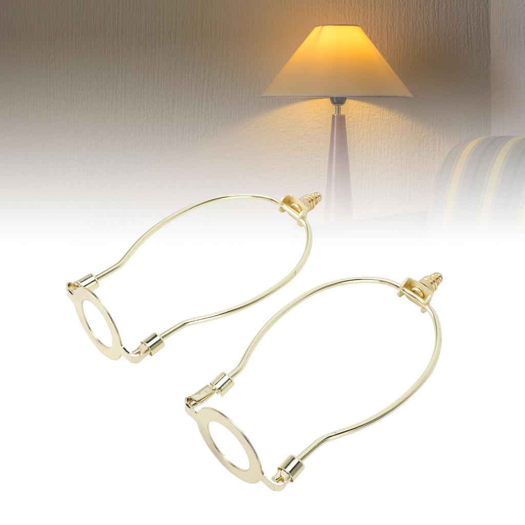 2Pcs   Lamp Shade Harps Holder Kit with E26 Light Base Metal Lampshades Holder for Table and Floor Lamps