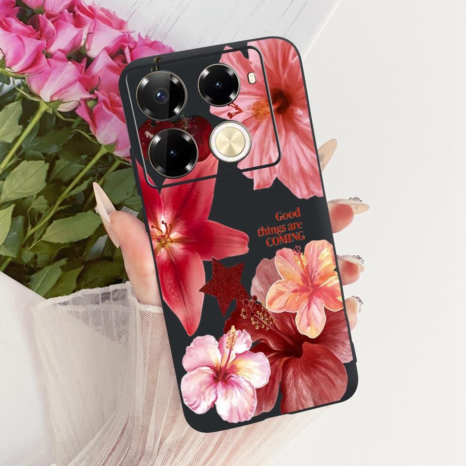 Für Infinix Note 40 40X 5G Hülle X6852 Neue Schmetterlingsbemalte Abdeckung Weiche Silikonhülle Für Infinix Note 40 Pro Plus Note40 X Hülle