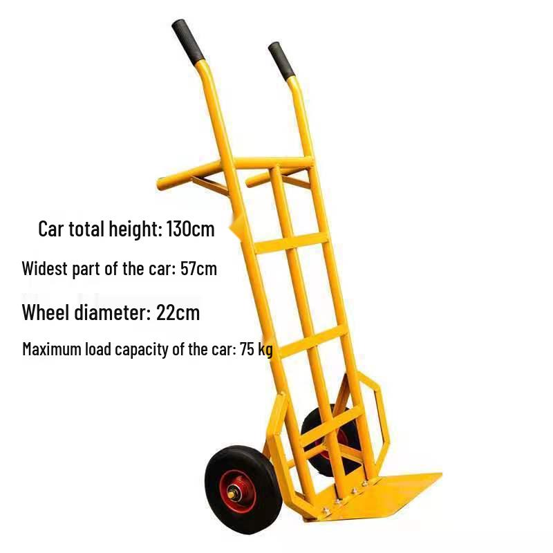 Heavy-Duty Two-Wheeled Handcart for Construction and Warehouse Use