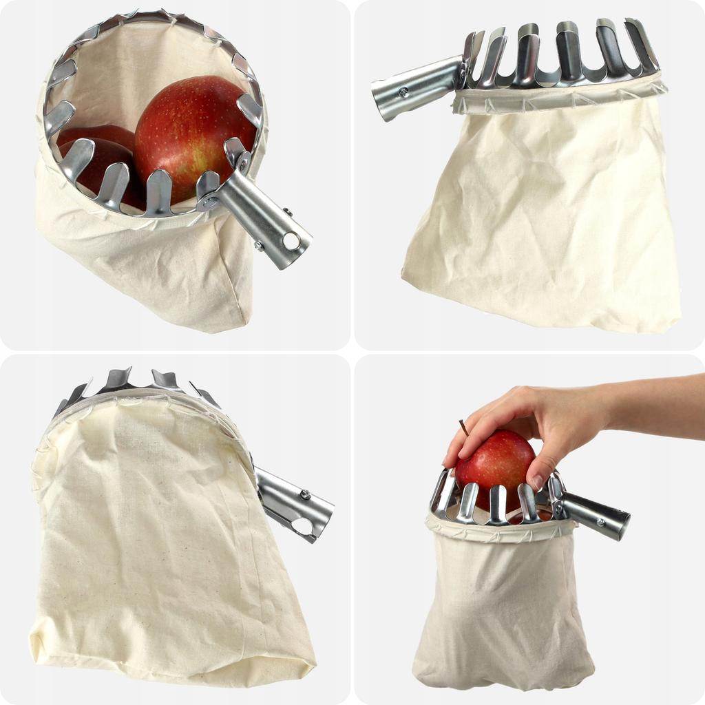 KADAX Coletor de Frutas Maçãs Saco Colhedor Coletor Rede Cabo 18cm