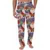 Men's Christmas-Printed Pocket & Sleep Pants | Soft Cotton Blend, Elastic Waist